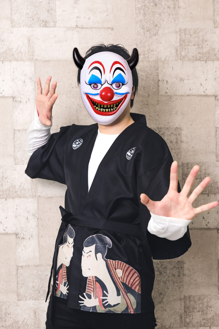 和風お面 ピエロ般若 仮装 仮面 マスク お祭り 縁日 和もの 日本