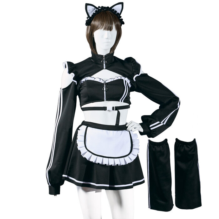 SugarWhip 猫耳ジャージメイド 黒 NP パッケージなし コスチューム
