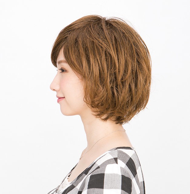 ラパンドアール ウェービーショート ミルキーブラウン ウィッグ フル