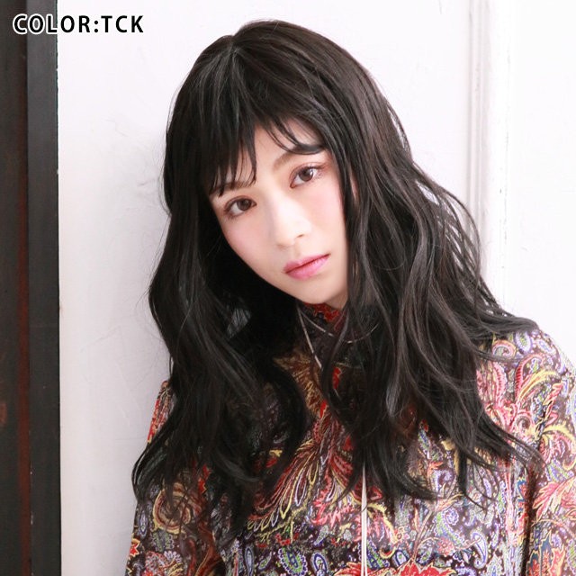 FONTANE FC116S 黒ロングウィッグ 未使用 プリシラ ウィッグ ロング ウェーブ A-686 フルウィッグ グランジ