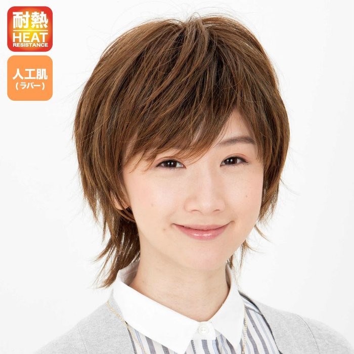 女性用 かつら ウィッグ 1068 シャイニーショート ミルキーブラウン