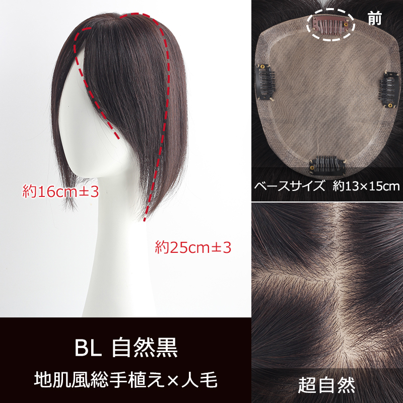 Amazon.co.jp: LS Fer 前髪ウィッグ 部分ウィッグ 総手植え