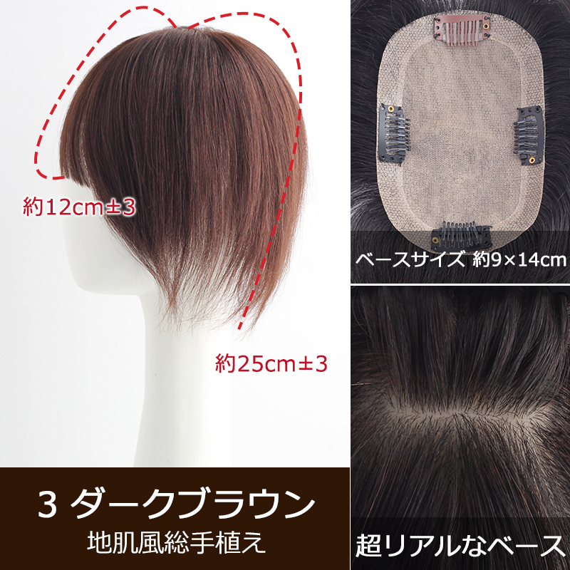 【高品質】ウィッグ 部分 ヘアピース 総手植え / ダークブラウン 私元気ウィッグ専門店 - 部分ウィッグ｜Yahoo!ショッピング