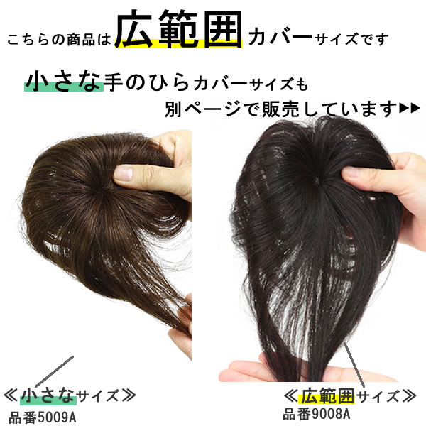 ウィッグ ヘアピース 人毛100％ 円形脱毛症 部分ウィッグ かつら 送料