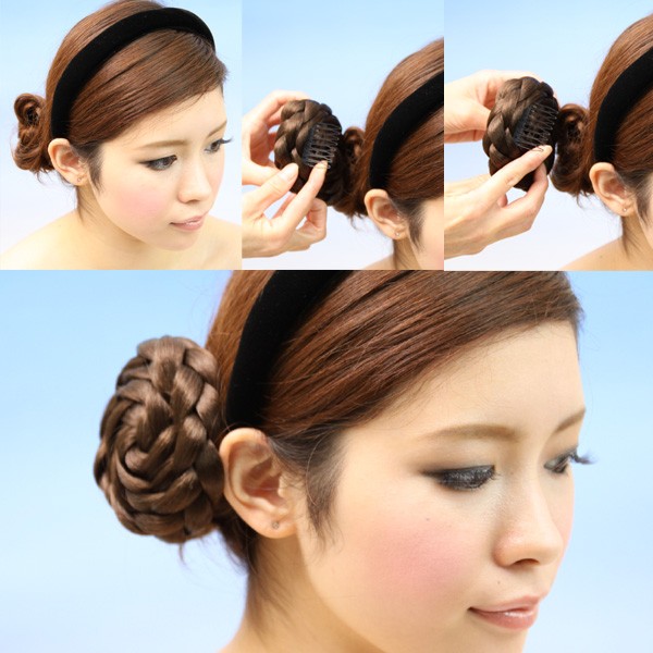 ウィッグ 三つ編み 三つ編み ポイント ウィッグ ヘアアレンジ