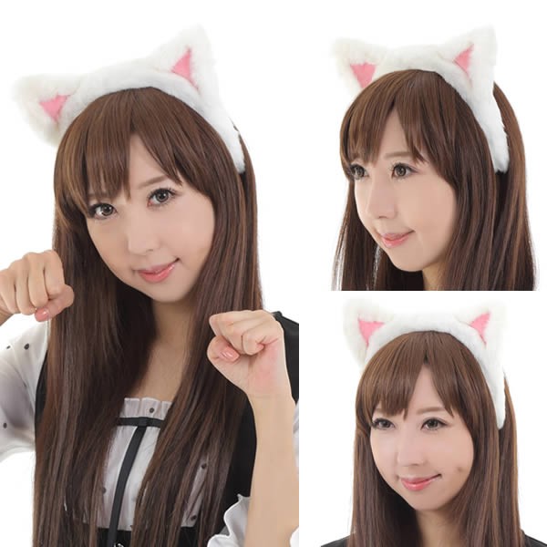 カチューシャ 猫耳 セット ねこ 猫 コスプレ ねこみみ しっぽ付