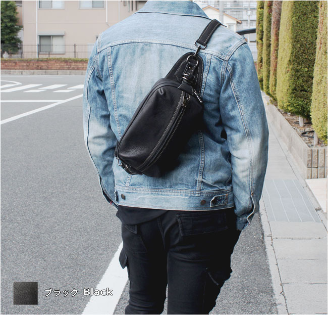 本革 レザー ボディバッグ バックパック 斜めがけバッグ ワン