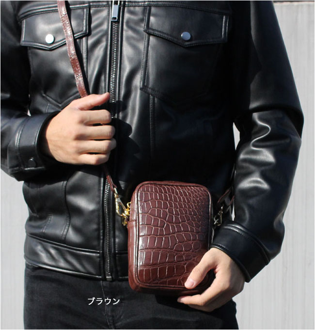 SIAMNESS シャムネス クロコダイル ショルダーポーチ サコッシュ