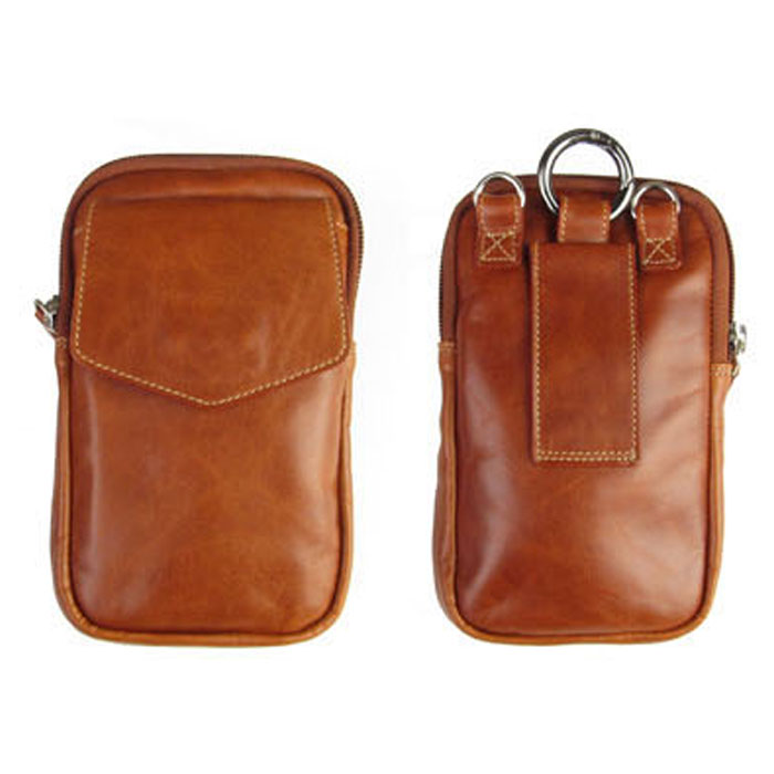本革 スマホポーチ ベルトポーチ ミニウエストポーチ レザー／牛革