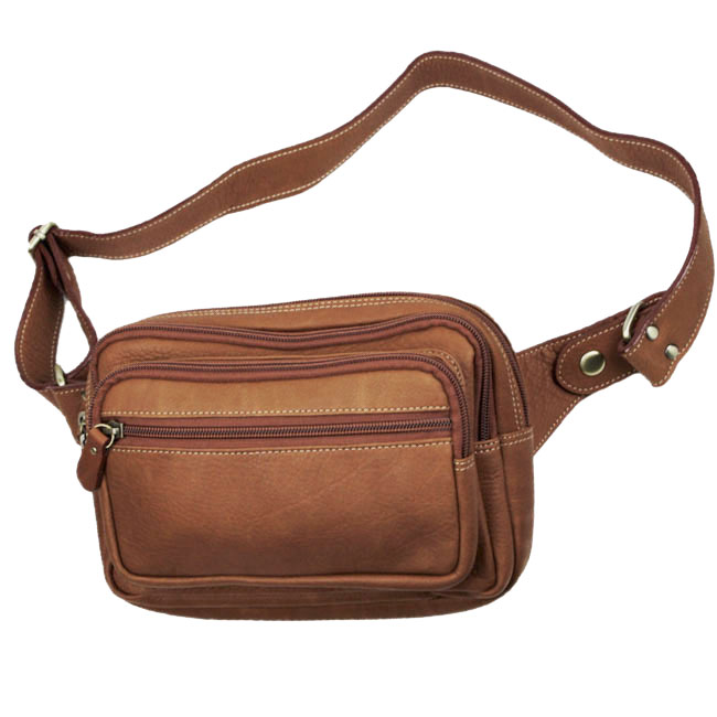 本革 メンズ／レディース ボディバッグ ウエストバッグ 大容量 肩掛け