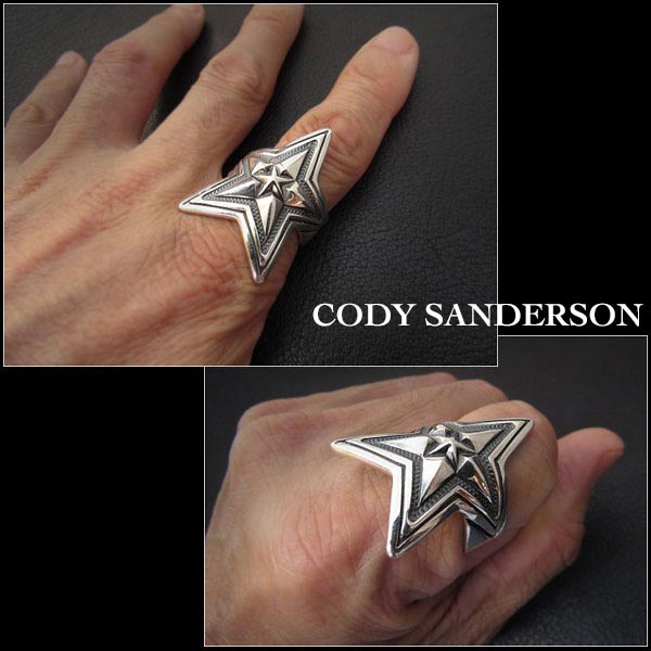 新品 コディ サンダーソン Cody Sanderson リング 25号 インディアンジュエリー シルバー925 ナバホ族 ユニセックス Cody Sanderson Star In Star Ring Size Us 12 Native American Indian Jewelry Sterling Silver Navajo Id Na3179r73