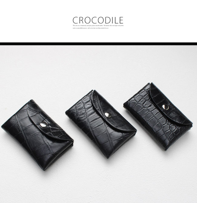 クロコダイル クロコ コインケース カードケース 日本製 ミニ
