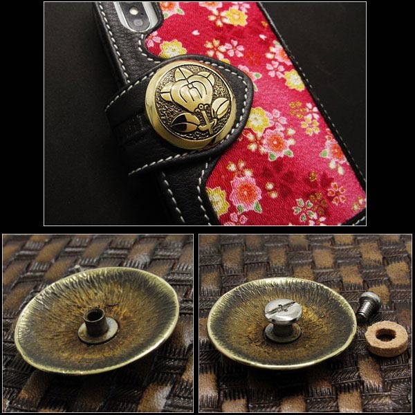家紋,コンチョ,真鍮,井伊直政,橘紋,samurai,family,crest,japanese