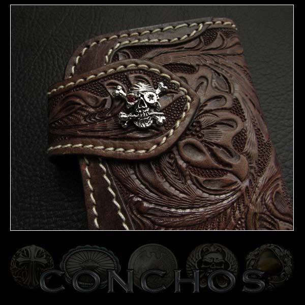 concho,sterling,silver,skull