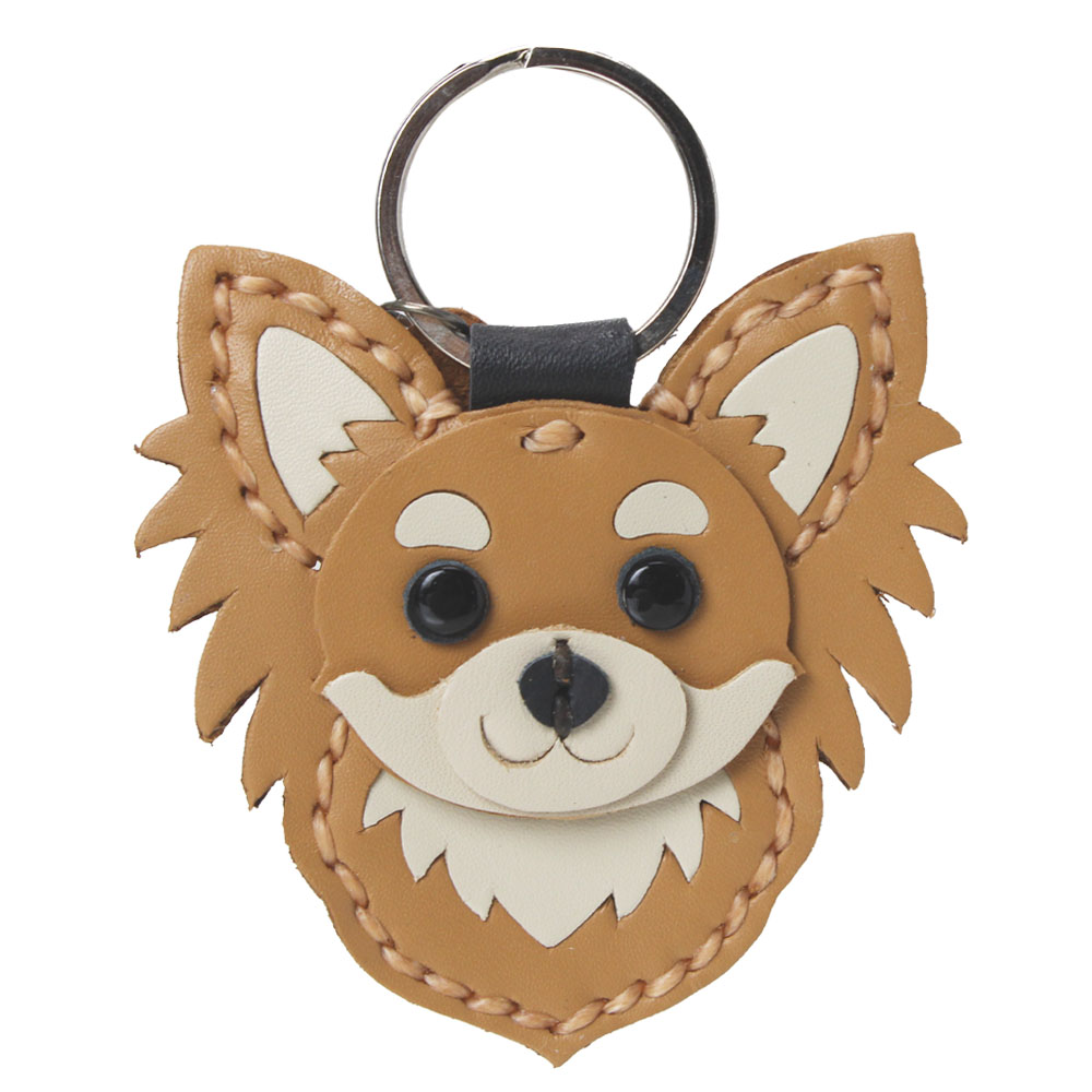 本革 犬のキーホルダー 犬 イヌ いぬ 柴犬 ハスキー シュナウザー
