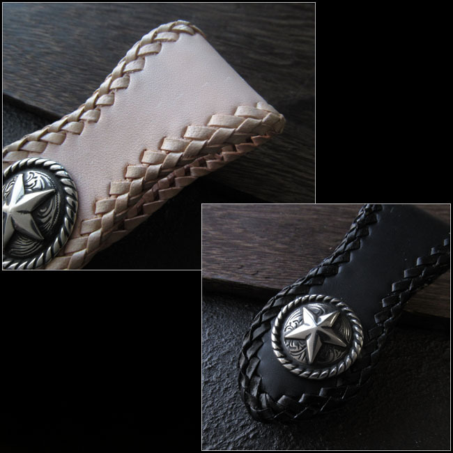 ファニー　SLOWレバークロー　スクロールDリング　ビクターコンチョ付きホルダー keychain4164c.jpg