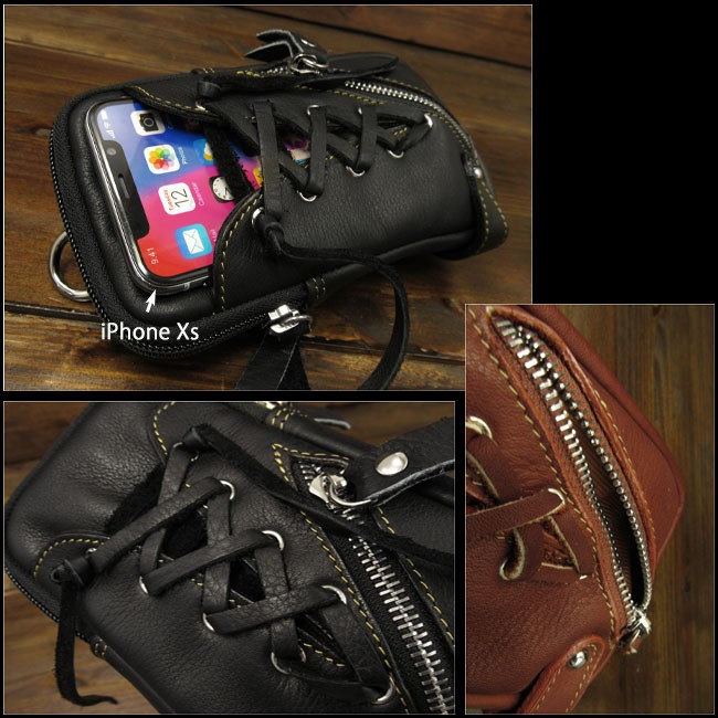 レザー ミニウエスト ベルトポーチ スマホ/アイフォン ケース 本革 レザー ミニウエスト ベルトポーチ スマホ/アイフォン ケース 本革