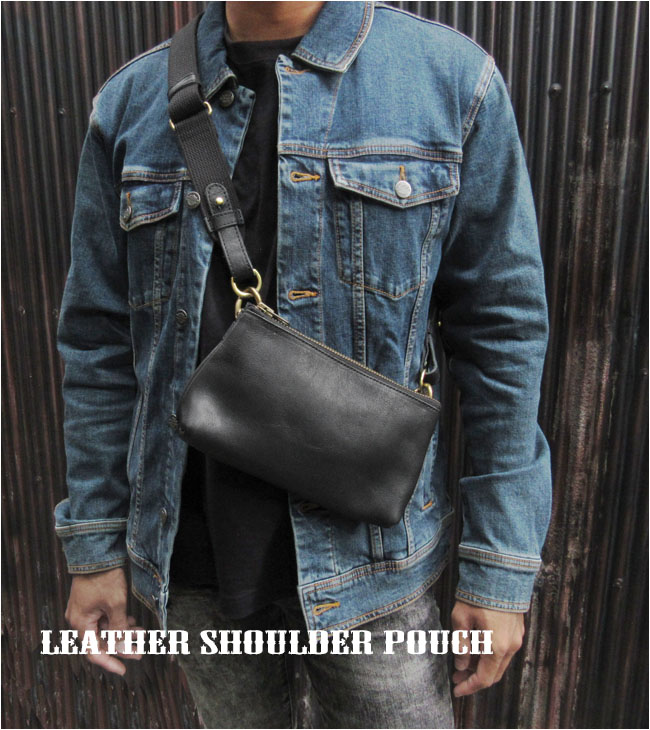 栃木レザー ショルダーポーチ ミニバッグ クラッチバッグ ミニ