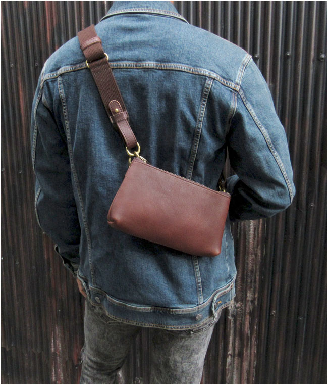 栃木レザー ショルダーポーチ ミニバッグ クラッチバッグ ミニ
