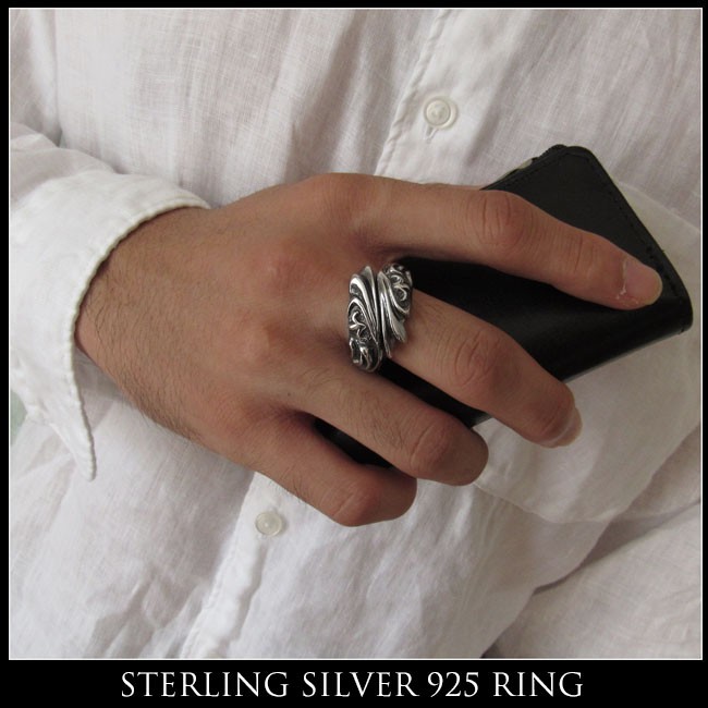 シルバーリング メンズ シルバー925 指輪 シルバーアクセサリー フレア 