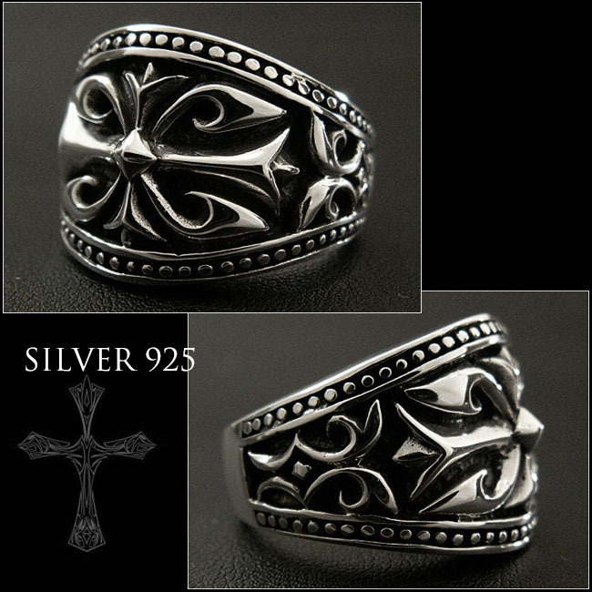 メンズ シルバーリング クロスリング 指輪 シルバー925 Silver925 十字架 （ID sr0772kr406）