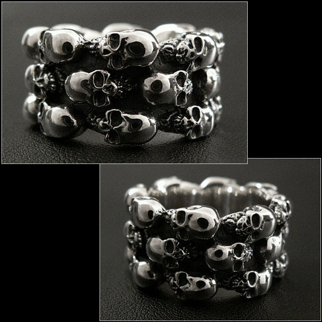 メンズシルバーリング スカルリング 指輪 シルバー925 髑髏 スカル