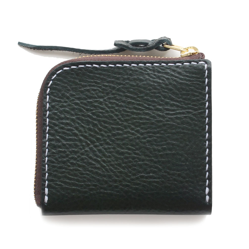 日本製財布 L字ファスナー 二つ折り 革財布 レザーウォレット メンズ/レディース ヌメ革 ハンドメイド 5色 (ID sw4119r104)