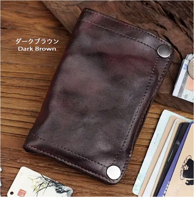 二つ折り ハーフ財布 ヴィンテージ加工 本革 ウォレット 財布 レザー 二つ折り ハーフ財布 ヴィンテージ加工 本革 ウォレット 財布 レザー