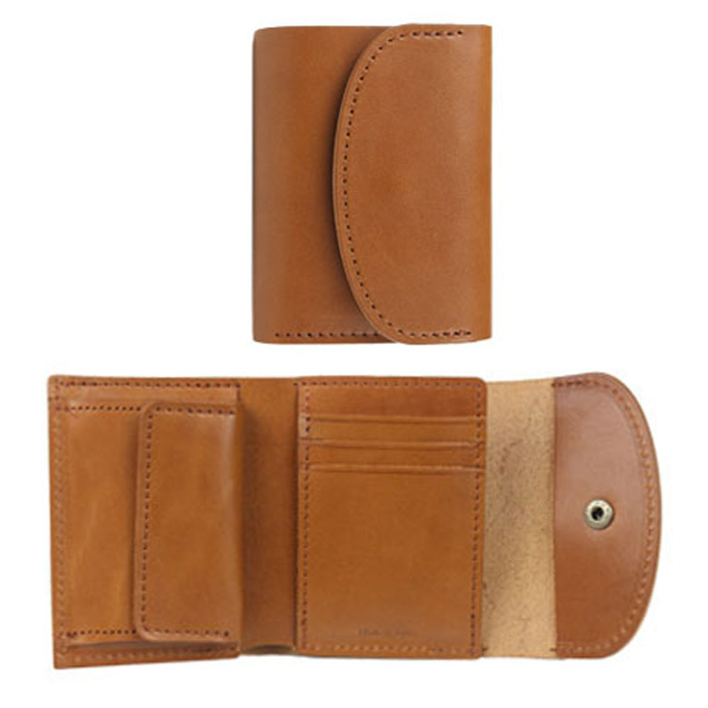 ミニ財布 三つ折り コンパクト 本革 栃木レザー 日本製 革 牛革 ヌメ革