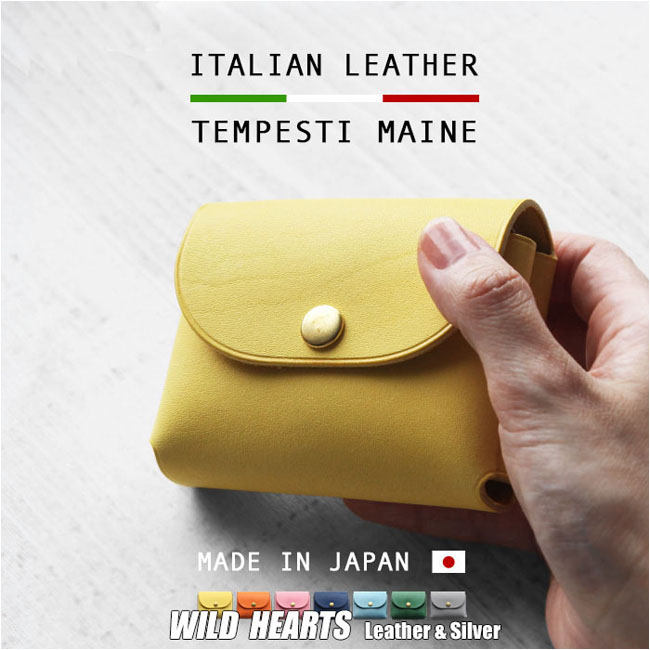 未使用 ラウンドジップウォレット ハンドメイド イタリアンレザー maine ミニ財布 イタリアンレザー マイネ Maine ヌメ革 本革 コインケース 二