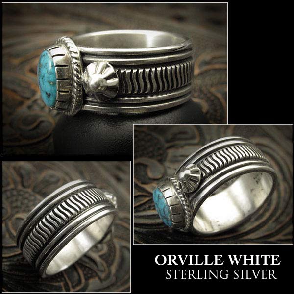 新品 オーヴィル・ホワイト/Orville White リング 23号 アパッチブルー