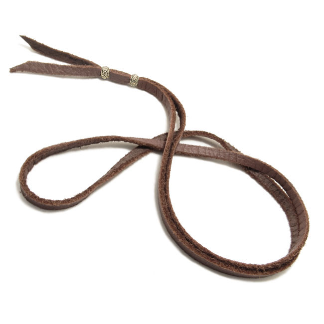 レザーストラップ 鹿革/ディアスキン ネックレス 本革 幅5mm レザー