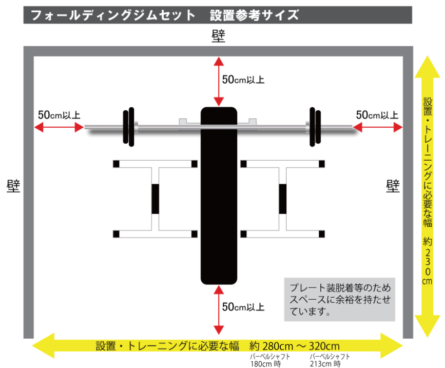 フォールディングジムセット 白ラバー 70kg / 筋トレ トレーニングベンチ ベンチプレス トレーニング器具 セット バーベル 自宅  ワイルドフィット : 3022 : ワイルドフィット - 通販 - Yahoo!ショッピング