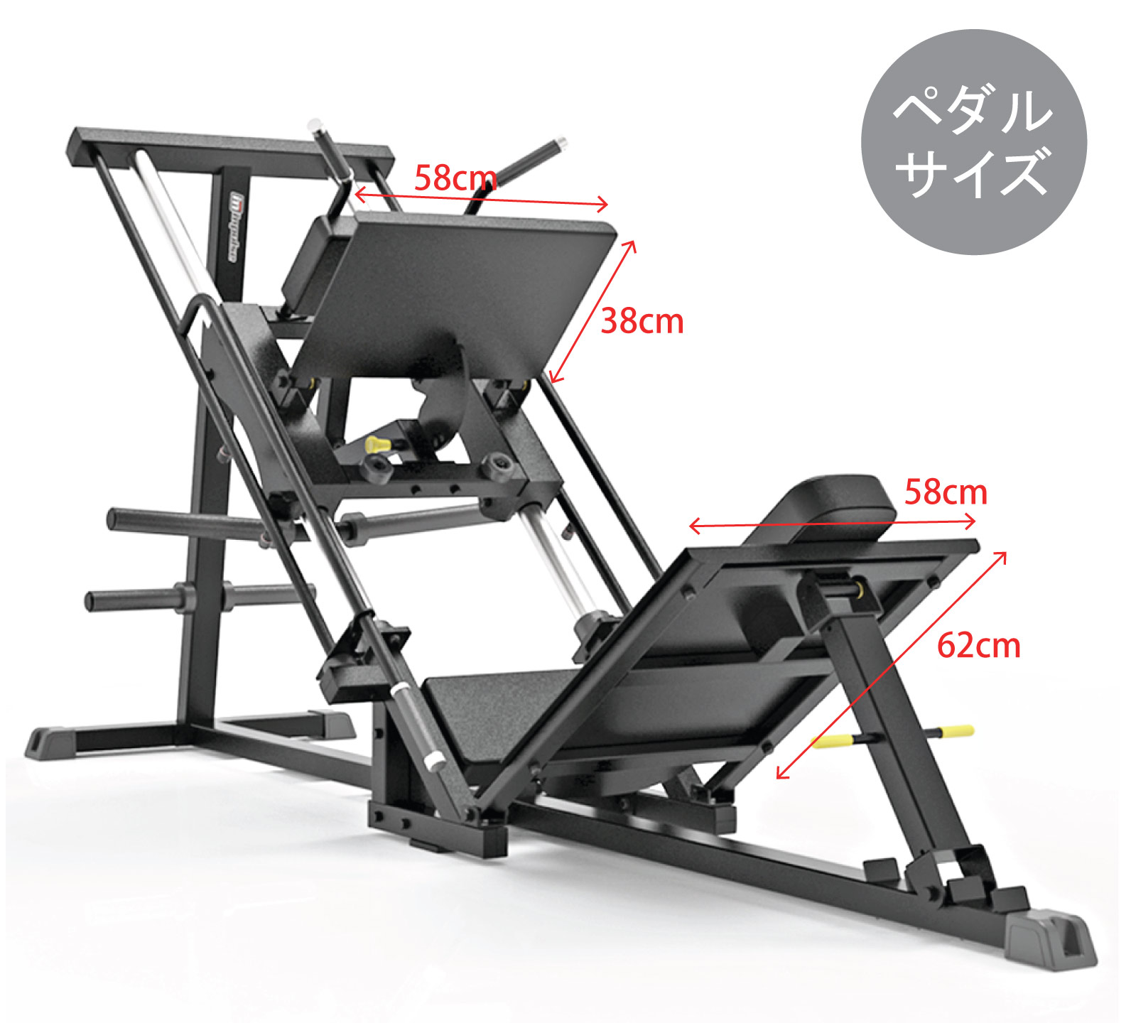 ハックスクワットレッグプレス / トレーニング器具 ジム 自宅 業務用 トレーニングベンチ スクワット レッグプレス ワイルドフィット