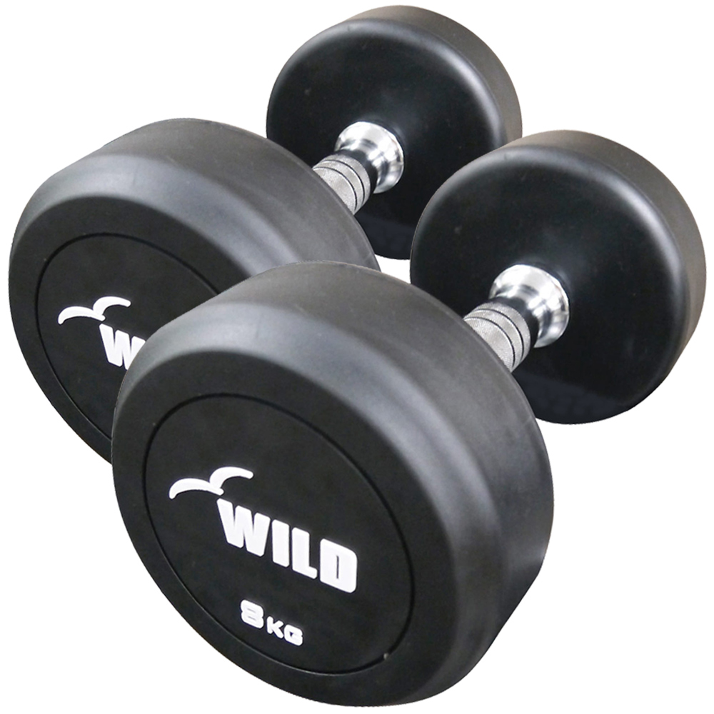 WILD FIT（ワイルドフィット） 固定式 ダンベル 8kg WF 2本セット