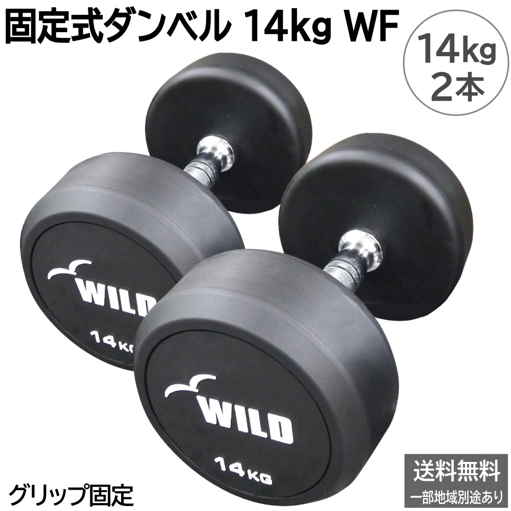 WILD FIT（ワイルドフィット） 固定式 ダンベル 10kg WF 2本セット