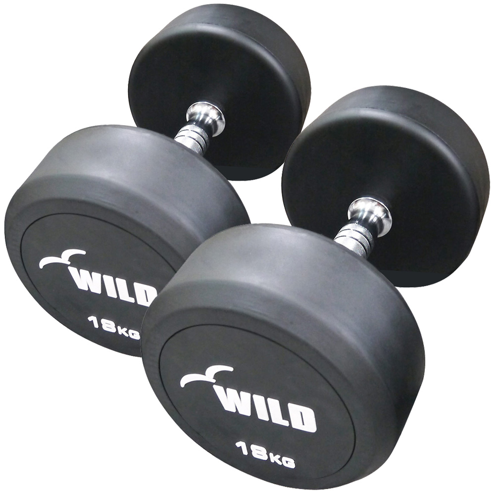 WILD FIT（ワイルドフィット） 固定式 ダンベル 18kg WF 2本セット
