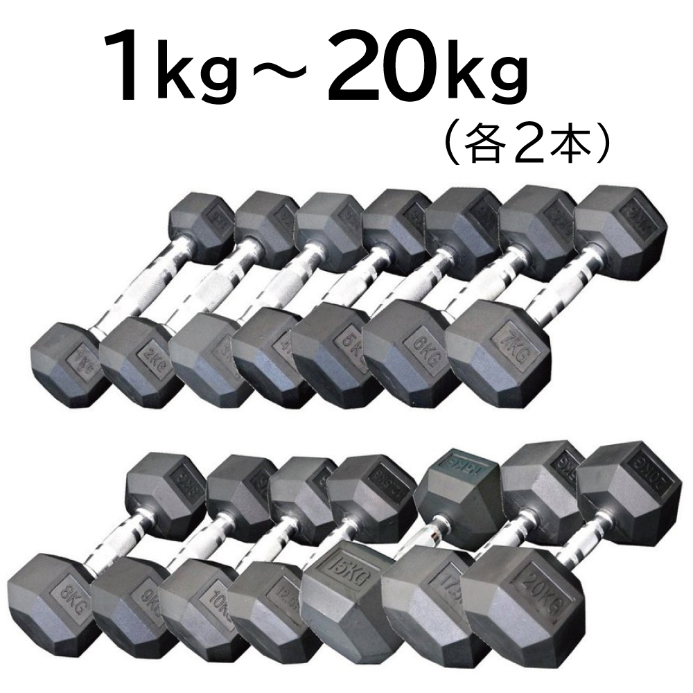 WILD FIT（ワイルドフィット） 固定式六角ダンベルセット / 固定式