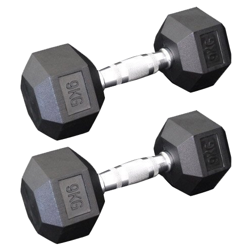 固定式 六角ダンベル 9kg 2本セット / WILD FIT 六角 ヘクス ヘキサゴン ダンベル 9キロ 転がらない ヘックスダンベル 筋トレ トレーニング 自宅_1