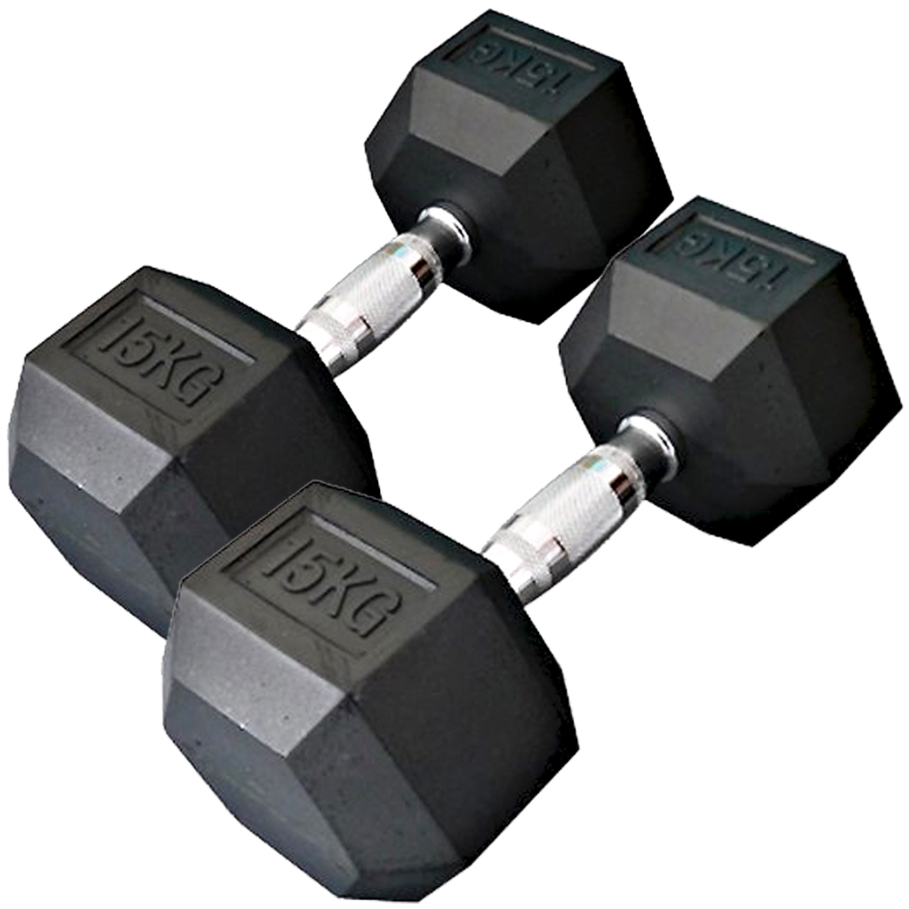 WILD FIT（ワイルドフィット） 固定式 六角ダンベル 15kg 2本セット