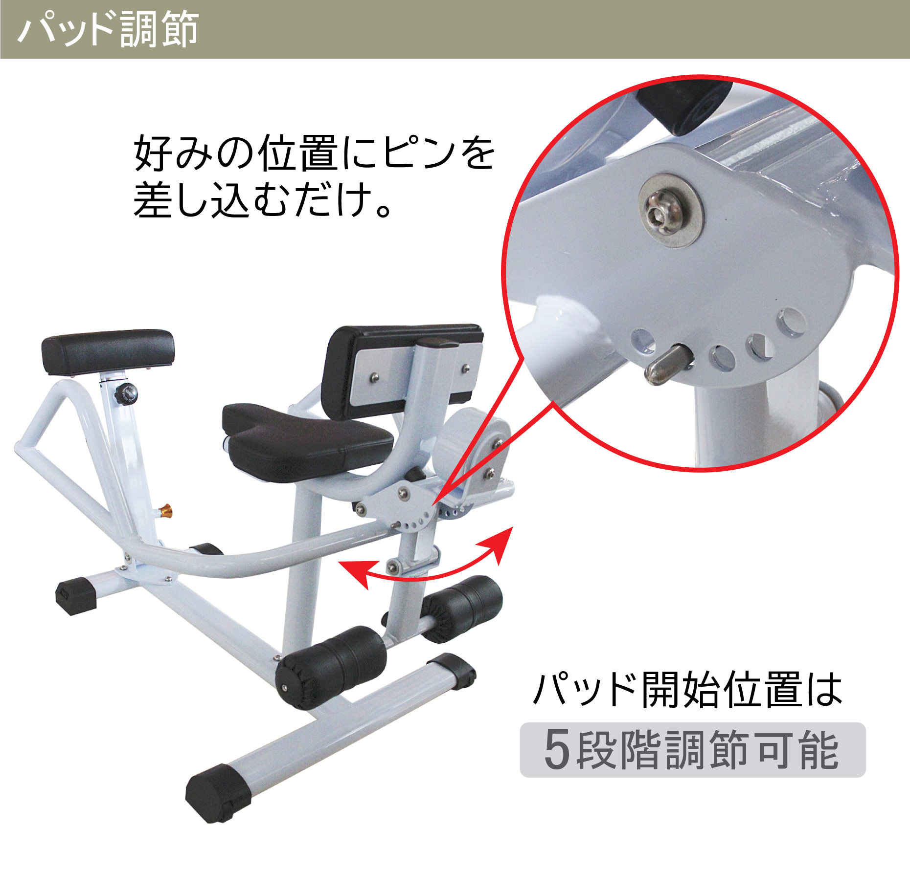 パッドの位置