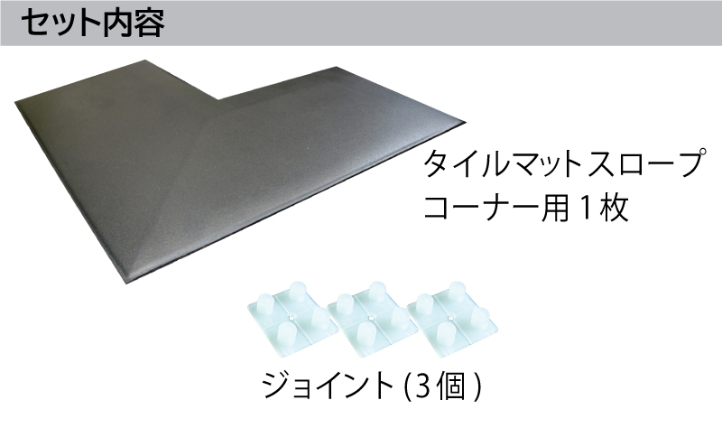 WILD FIT（ワイルドフィット） タイルマット用 スロープ コーナー L字