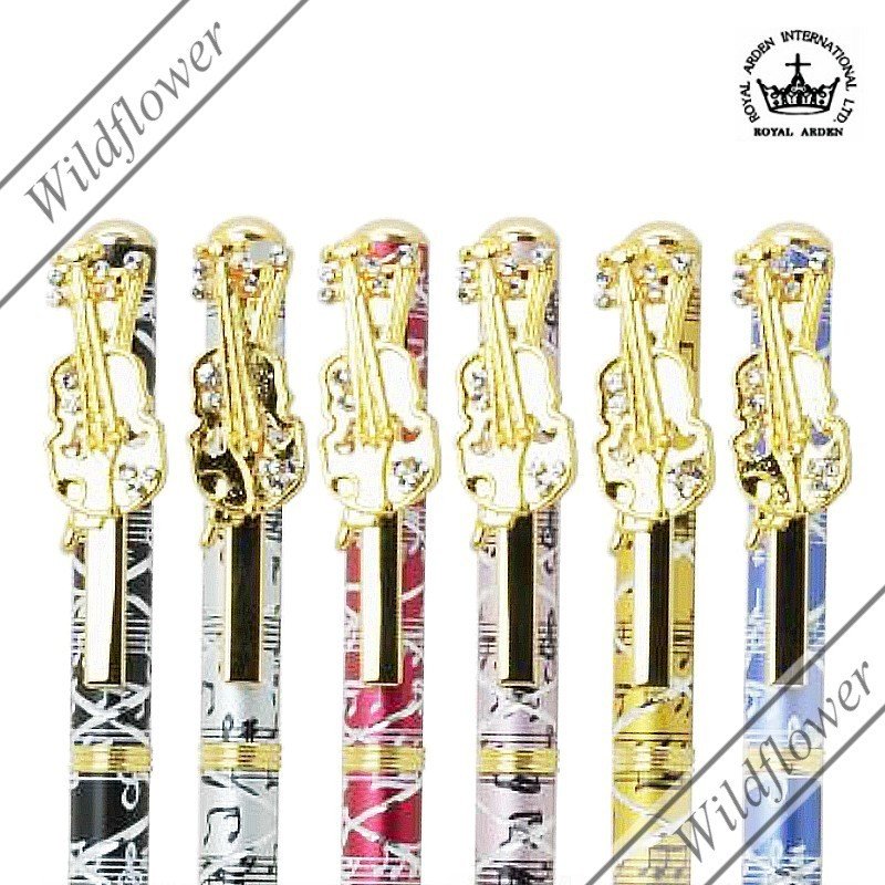 ROYAL ARDEN ボールペン スワロフスキー キラキラ 楽器 全24色