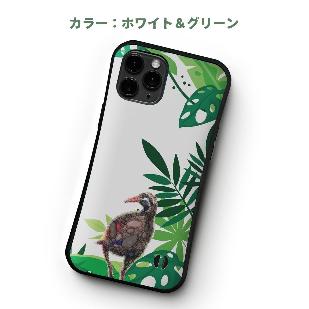 スマホケース 鳥 ヤンバルクイナ 沖縄 お土産 多機種対応 グリップケース｜wildlifephone｜02