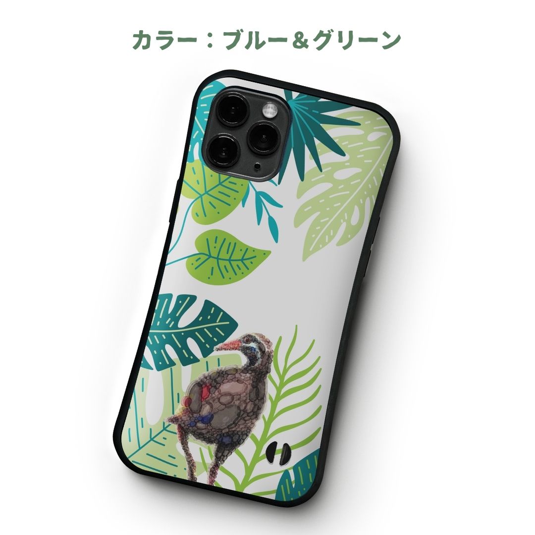 スマホケース 鳥 ヤンバルクイナ 沖縄 お土産 多機種対応 グリップケース｜wildlifephone｜04