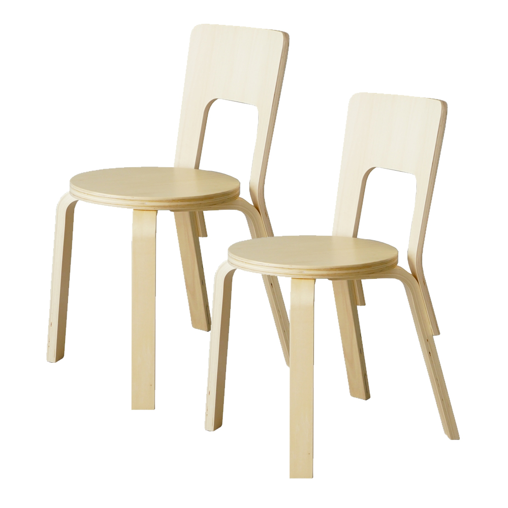 AALTO CHAIR66 リプロダクト 北欧デザイン ダイニングチェア 木製 椅子