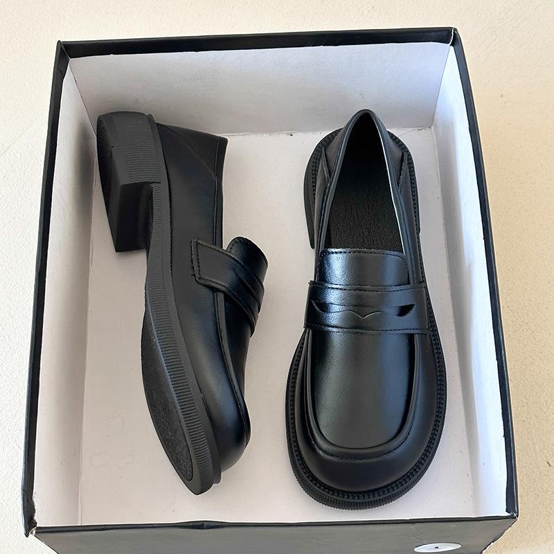 ローファー レディース パンプス スリッポン 厚底 革靴 コイン