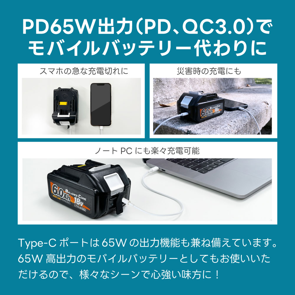 予約販売】【業界初！バランス充電機能搭載】 VOLT LAB マキタ互換