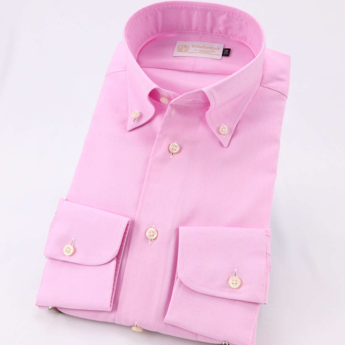 ワイシャツ ウィンザーノット WindsorKnot ボタンダウン ピンク