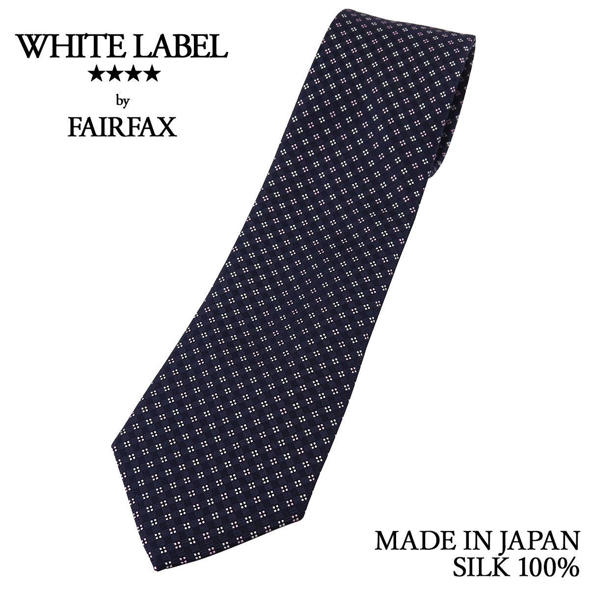 フェアファクス FAIRFAX シルク ハンドメイド 日本製 ブランド 小紋柄